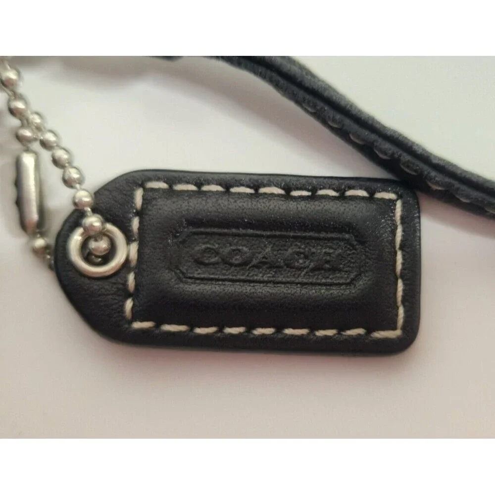 Vintage Coach Wristlet Smooth Leather Clutch Wallet Pouch Black
